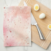 Girl Peach Pink Abstrakt Geschirrtuch (Viertel Falte)