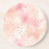 Girl Peach Pink Abstrakt Getränkeuntersetzer (Vorne)