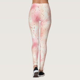 Girl Peach Pink Abstrakt Leggings