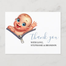 Girl Peeking out Baby Dusche White Danke