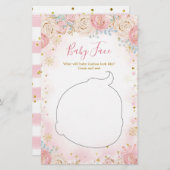 Girl Penguin Winter Snowflake Baby Face Card (Vorne/Hinten)