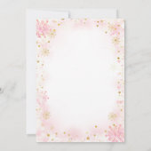 Girl Penguin Winter Snowflake Geburtstagseinladung Einladung (Rückseite)