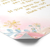 Girl Penguin Winter Snowflake Say keine Babykarte Poster (Ecke)