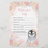 Girl Penguin Winter Snowflake wünscht sich ein Bab (Vorderseite)