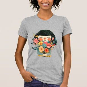 Girl & Perfumed Blume T-Shirt