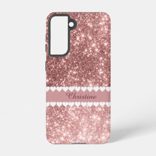 Girl Personalisiert Imitats Gliiter Pink Samsung Galaxy Hülle