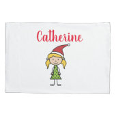 Girl Personalisierte Weihnachten Kissenbezug (Rückseite)