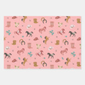 Girl - Pferde und Milchprodukte Geschenkpapier Set (Vorderseite)