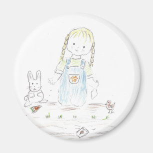 Girl-Pflanzung Magnet