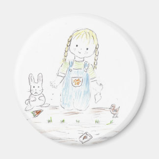 Girl-Pflanzung Magnet