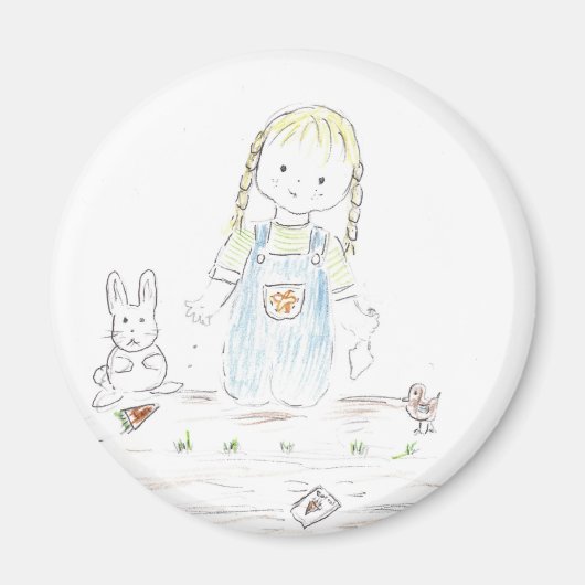 Girl-Pflanzung Magnet (Vorne)