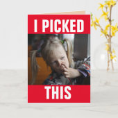 GIRL PICKING NOSE FUNNY VALENTINE'S DAY GREETING KARTE (Gelbe Blume)