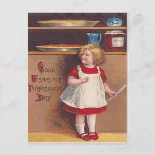 Girl & Pies Feiertagspostkarte