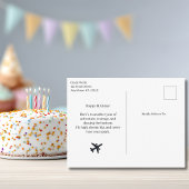 Girl Pilot Aviator Fun Aviation Birthday  Postkarte