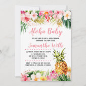 Girl Pineaple Baby Shower Einladung (Vorderseite)