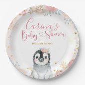 Girl Pinguin Winter Snowflake Paper Teller (Vorderseite)