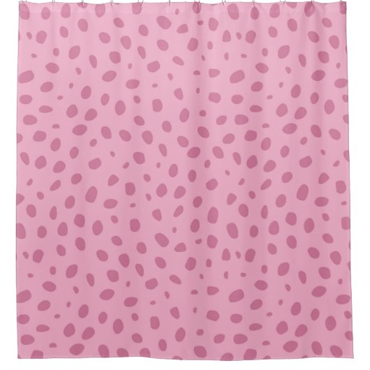 Girl Pink Animal Print Duschvorhang (Vorderseite)