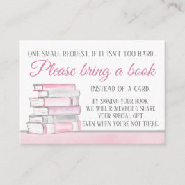 Girl Pink Aquarellbücher mit Büchern Begleitkarte