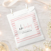 Girl-pink-Babydusche-Typografie Moderne Gefälligke Geschenktütchen (Ausgeschnitten)