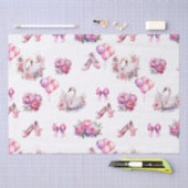 Girl Pink Ballet Floral Seidenpapier (Handwerk)
