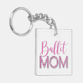 Girl Pink Ballet Mama Sparkle Diamond Foto Schlüsselanhänger (Vorderseite links)