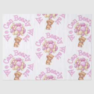 Girl Pink Bear Baby Dusche Seidenpapier