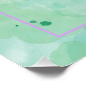 Girl Pink Birthday Hat Axolotl Geburtstag Willkomm Poster (Ecke)