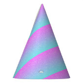 Girl Pink Blue Rainbow Stars Sparkle Glitzer Partyhütchen (Links)