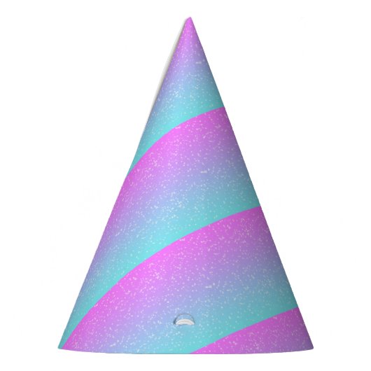 Girl Pink Blue Rainbow Stars Sparkle Glitzer Partyhütchen (Links)