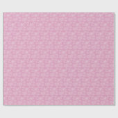 Girl Pink Blush Bloral Doodle Muster Geschenkpapier (Flach)