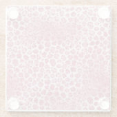 Girl Pink Blush Glitzer Leopard Print Glasuntersetzer (Rückseite)