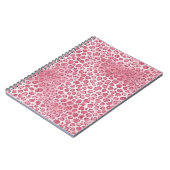 Girl Pink Blush Glitzer Leopard Print Notizblock (Linke Seite)