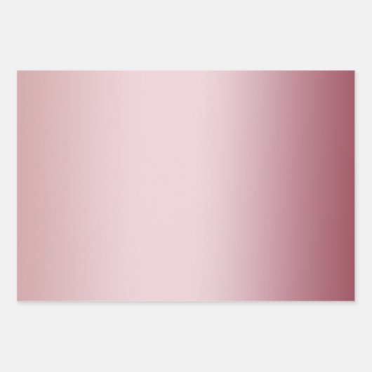 Girl Pink Blush Gold Ombre Leopard Print Geschenkpapier Set (Vorderseite 2)