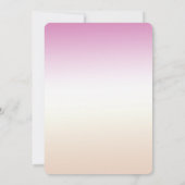 Girl Pink Blush Peach Glam Leopard Print Gefärbte  Einladung (Rückseite)