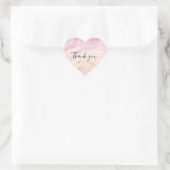 Girl Pink Blush Peach Glam Leopard Print Gefärbte Herz-Aufkleber (Tasche)