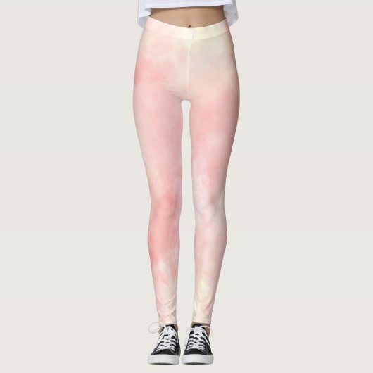 Girl Pink Blush Peach Leggings (Vorderseite)