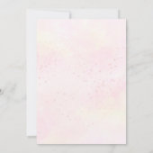 Girl Pink Boho Elephant Baby Dusche Einladung (Rückseite)