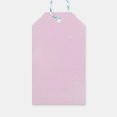 Girl Pink Bow 1. Geburtstag Party Geschenkanhänger (Rückseite)