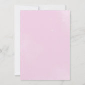 Girl Pink Bow 2. Geburtstag Einladung (Rückseite)