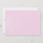 Girl Pink Bow Baby Duschkabine Foto Einladung (Rückseite)