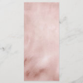 Girl Pink Bow Shell Baby Shower Flat Menu Menükarte (Rückseite)