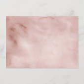 Girl Pink Bow Shell Baby Shower Thank You Card Begleitkarte (Rückseite)