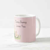 Girl Pink Bow Some Bunny Loves You Kaffeetasse (VorderseiteRechts)