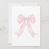 Girl Pink Bows Shiny Disco Ball Brautparty Einladung (Rückseite)