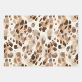 Girl Pink Brown Cream Leopard Animal Print Geschenkpapier Set (Vorderseite 2)