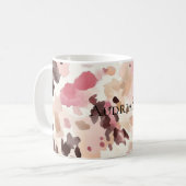 Girl Pink Brown Cream Leopard Animal Print Kaffeetasse (Vorderseite Links)
