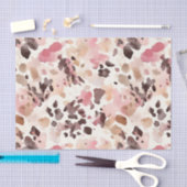 Girl Pink Brown Cream Leopard Animal Print Seidenpapier (Handwerk)