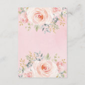 Girl Pink Bunny Rabbit Babydusche Buchanfrage Begleitkarte (Rückseite)