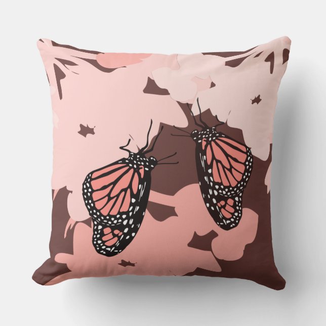 Girl Pink Butterfly Pair - Kissen (Vorderseite)