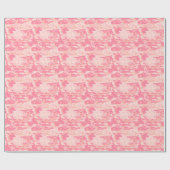Girl Pink Camouflage Muster Custom Geschenkpapier (Flach)